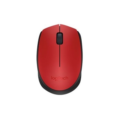 LOGITECH M171 Mouse wireless 2.4 GHz USB wireless receiver black red