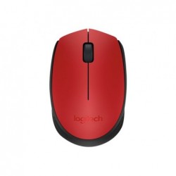 LOGITECH M171 Mouse wireless 2.4 GHz USB wireless receiver black red