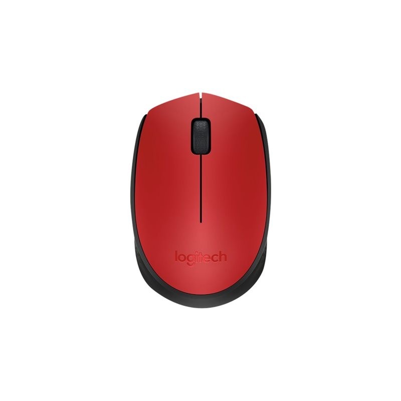 LOGITECH M171 Mouse wireless 2.4 GHz USB wireless receiver black red