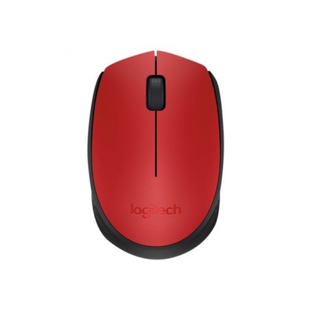 LOGITECH M171 Mouse wireless 2.4 GHz USB wireless receiver black red