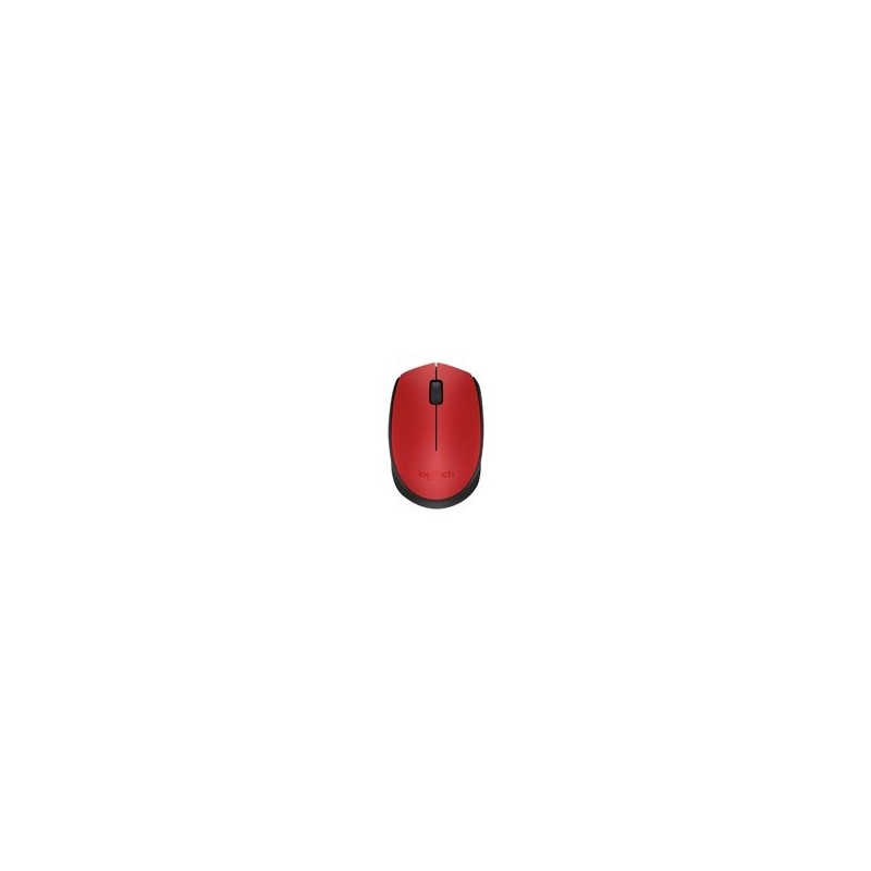 LOGITECH M171 Mouse wireless 2.4 GHz USB wireless receiver black red