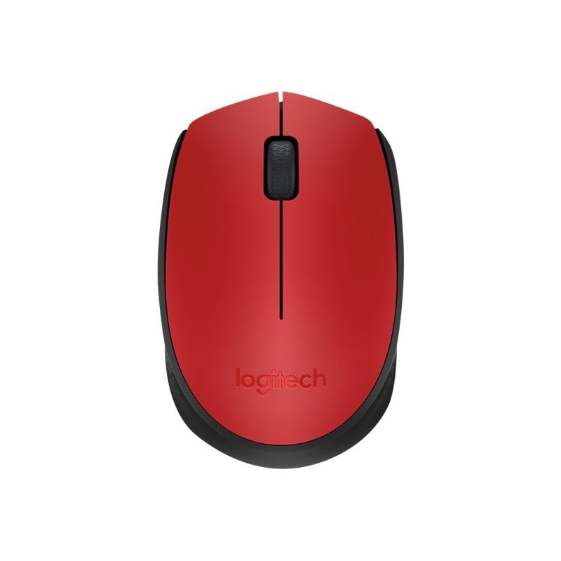 LOGITECH M171 Mouse wireless 2.4 GHz USB wireless receiver black red