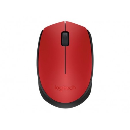 LOGITECH M171 Mouse wireless 2.4 GHz USB wireless receiver black red