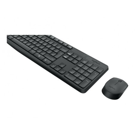 LOGITECH 920-007931 Logitech klawiatura + mysz bezprzewodowa MK235, Szare, US