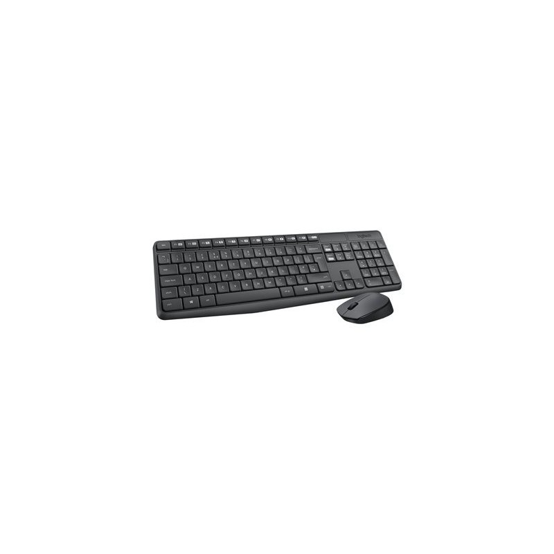 LOGITECH 920-007931 Logitech klawiatura + mysz bezprzewodowa MK235, Szare, US