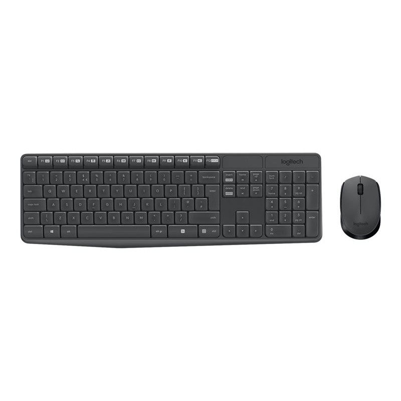 LOGITECH 920-007931 Logitech klawiatura + mysz bezprzewodowa MK235, Szare, US