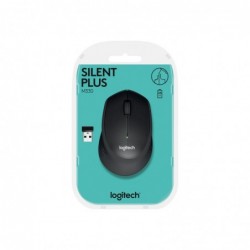 LOGITECH M330 SILENT PLUS Mouse 3 buttons wireless 2.4 GHz USB wireless receiver black