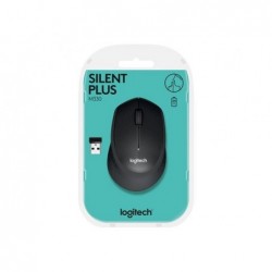 LOGITECH M330 SILENT PLUS Mouse 3 buttons wireless 2.4 GHz USB wireless receiver black