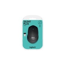 LOGITECH M330 SILENT PLUS Mouse 3 buttons wireless 2.4 GHz USB wireless receiver black