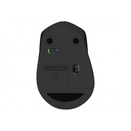 LOGITECH M330 SILENT PLUS Mouse 3 buttons wireless 2.4 GHz USB wireless receiver black