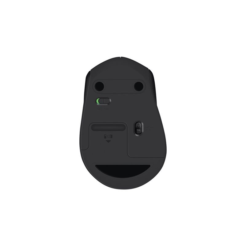 LOGITECH M330 SILENT PLUS Mouse 3 buttons wireless 2.4 GHz USB wireless receiver black
