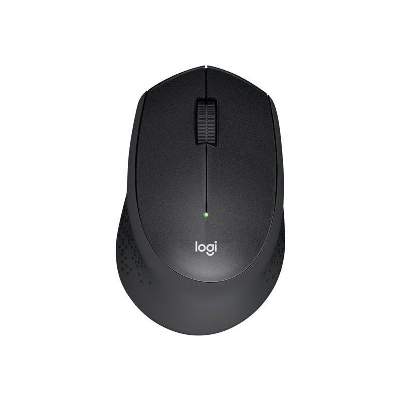 LOGITECH M330 SILENT PLUS Mouse 3 buttons wireless 2.4 GHz USB wireless receiver black