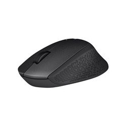LOGITECH M330 SILENT PLUS Mouse 3 buttons wireless 2.4 GHz USB wireless receiver black