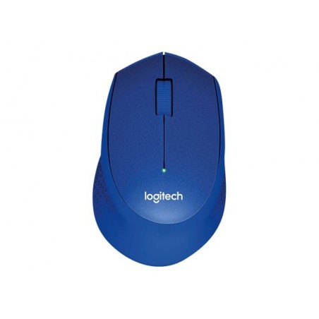 LOGITECH M330 SILENT PLUS Mouse 3 buttons wireless 2.4 GHz USB wireless receiver blue