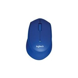 LOGITECH M330 SILENT PLUS Mouse 3 buttons wireless 2.4 GHz USB wireless receiver blue