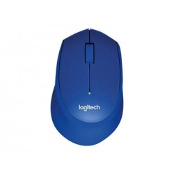 LOGITECH M330 SILENT PLUS Mouse 3 buttons wireless 2.4 GHz USB wireless receiver blue