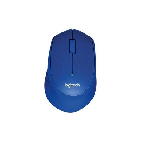 LOGITECH M330 SILENT PLUS Mouse 3 buttons wireless 2.4 GHz USB wireless receiver blue