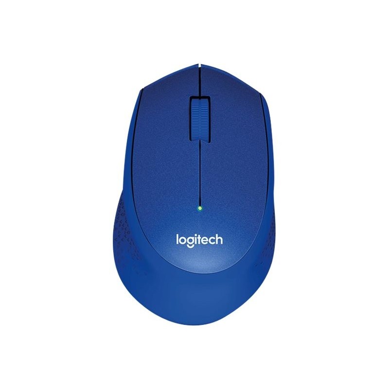LOGITECH M330 SILENT PLUS Mouse 3 buttons wireless 2.4 GHz USB wireless receiver blue