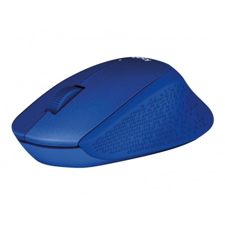 LOGITECH M330 SILENT PLUS Mouse 3 buttons wireless 2.4 GHz USB wireless receiver blue