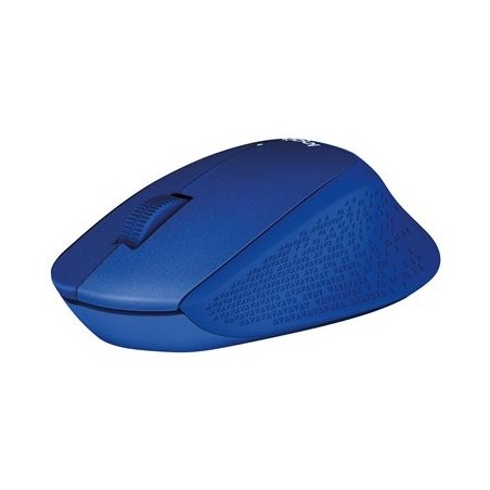 LOGITECH M330 SILENT PLUS Mouse 3 buttons wireless 2.4 GHz USB wireless receiver blue