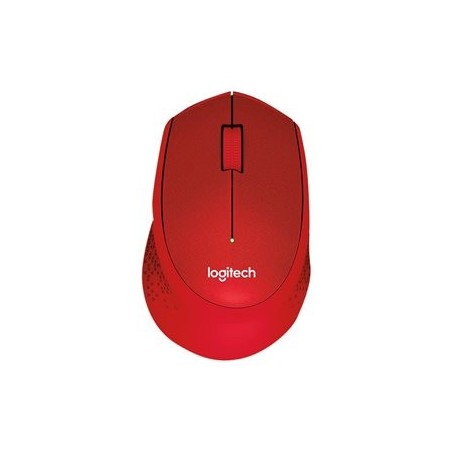 LOGITECH M330 SILENT PLUS Mouse 3 buttons wireless 2.4 GHz USB wireless receiver red