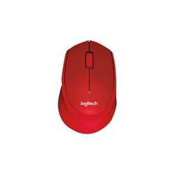 LOGITECH M330 SILENT PLUS Mouse 3 buttons wireless 2.4 GHz USB wireless receiver red