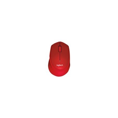 LOGITECH M330 SILENT PLUS Mouse 3 buttons wireless 2.4 GHz USB wireless receiver red