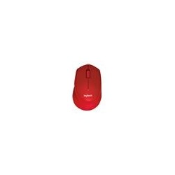 LOGITECH M330 SILENT PLUS Mouse 3 buttons wireless 2.4 GHz USB wireless receiver red