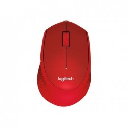 LOGITECH M330 SILENT PLUS Mouse 3 buttons wireless 2.4 GHz USB wireless receiver red