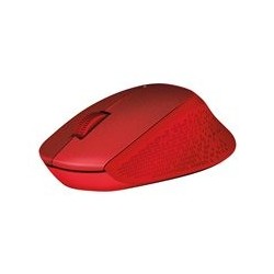 LOGITECH M330 SILENT PLUS Mouse 3 buttons wireless 2.4 GHz USB wireless receiver red