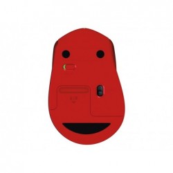 LOGITECH M330 SILENT PLUS Mouse 3 buttons wireless 2.4 GHz USB wireless receiver red