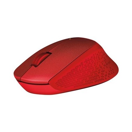 LOGITECH M330 SILENT PLUS Mouse 3 buttons wireless 2.4 GHz USB wireless receiver red