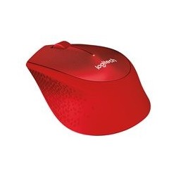LOGITECH M330 SILENT PLUS Mouse 3 buttons wireless 2.4 GHz USB wireless receiver red