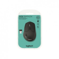 LOGITECH M720 Triathlon Mouse right-handed optical 7 buttons wireless Bluetooth 2.4 GHz USB wireless receiver