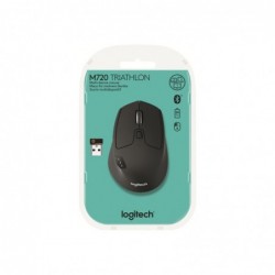 LOGITECH M720 Triathlon Mouse right-handed optical 7 buttons wireless Bluetooth 2.4 GHz USB wireless receiver