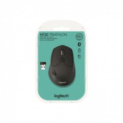 LOGITECH M720 Triathlon Mouse right-handed optical 7 buttons wireless Bluetooth 2.4 GHz USB wireless receiver