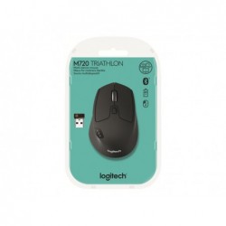 LOGITECH M720 Triathlon Mouse right-handed optical 7 buttons wireless Bluetooth 2.4 GHz USB wireless receiver