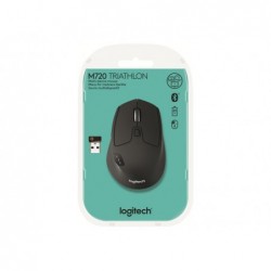 LOGITECH M720 Triathlon Mouse right-handed optical 7 buttons wireless Bluetooth 2.4 GHz USB wireless receiver