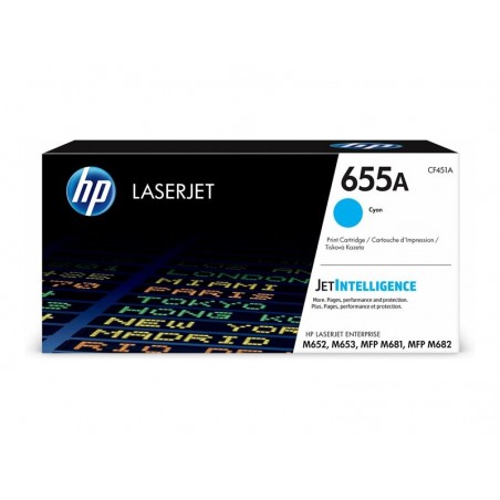 HP 655A Original LaserJet Toner Cartridge Cyan
