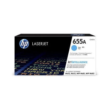 HP 655A Original LaserJet Toner Cartridge Cyan