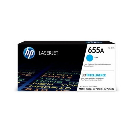 HP 655A Original LaserJet Toner Cartridge Cyan