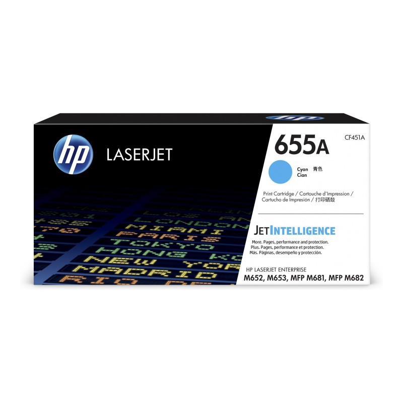 HP 655A Original LaserJet Toner Cartridge Cyan