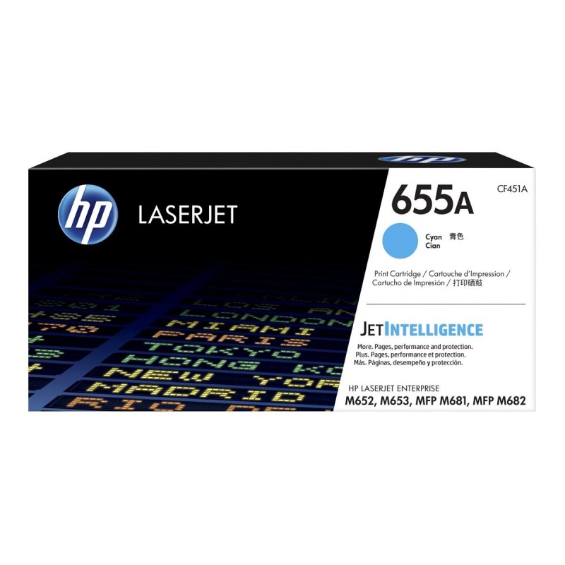 HP 655A Original LaserJet Toner Cartridge Cyan