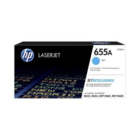 HP 655A Original LaserJet Toner Cartridge Cyan