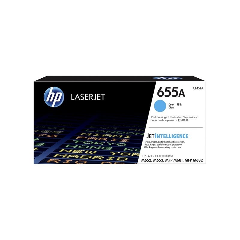 HP 655A Original LaserJet Toner Cartridge Cyan