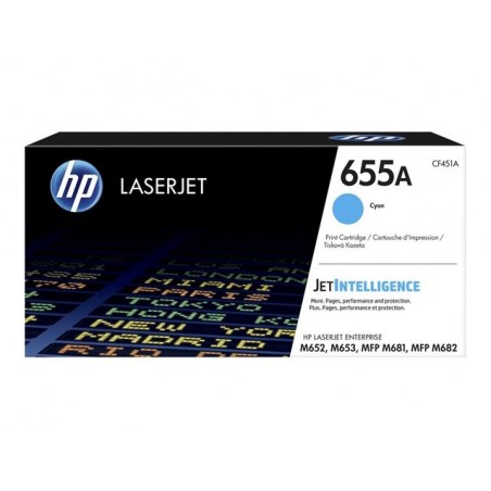 HP 655A Original LaserJet Toner Cartridge Cyan