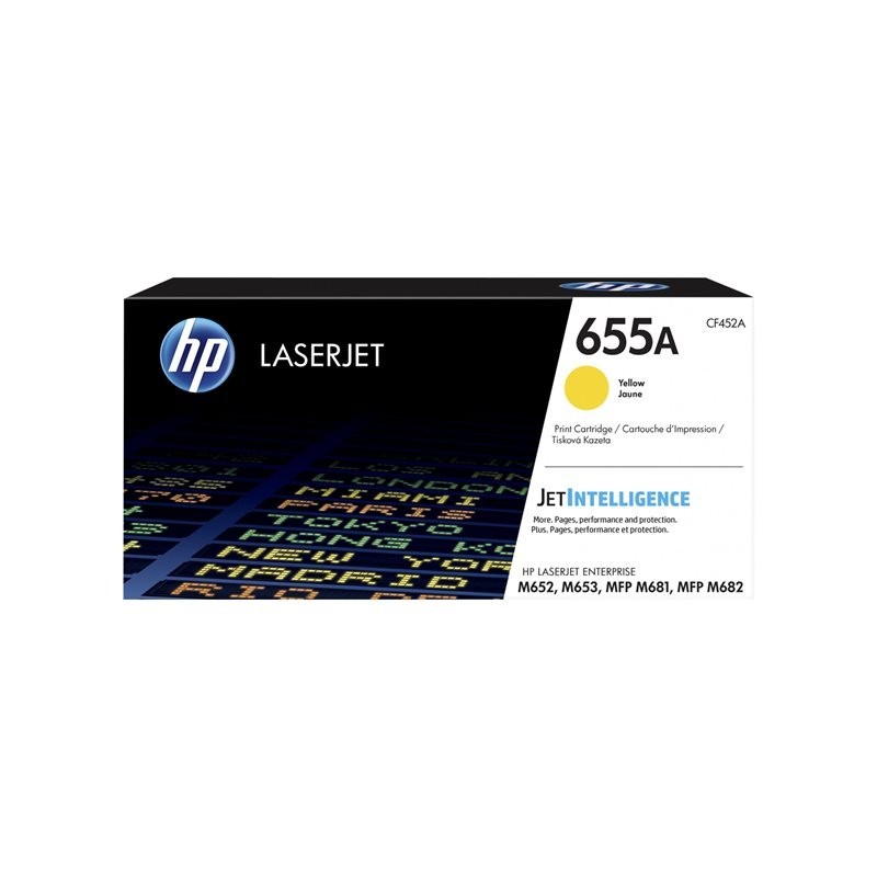 HP 655A Original LaserJet Toner Cartridge Yellow