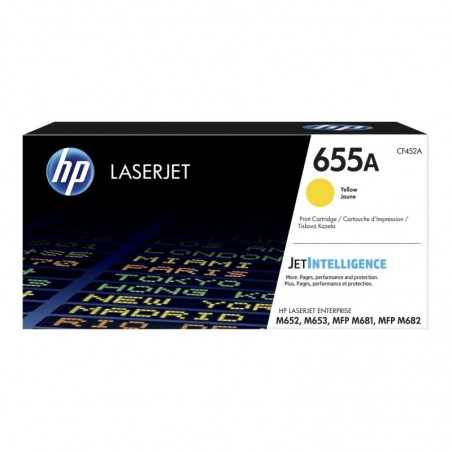 HP 655A Original LaserJet Toner Cartridge Yellow
