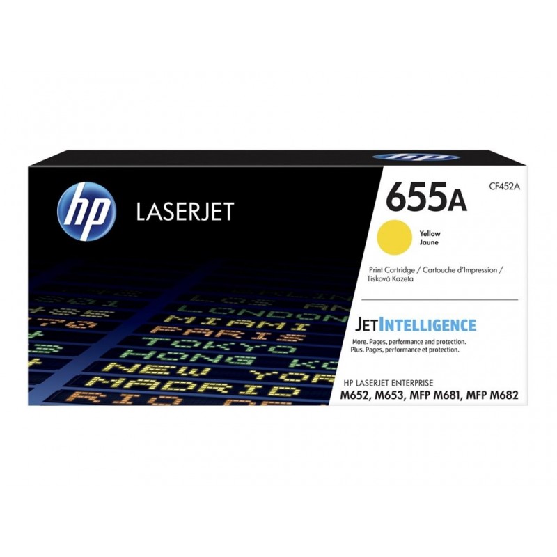 HP 655A Original LaserJet Toner Cartridge Yellow