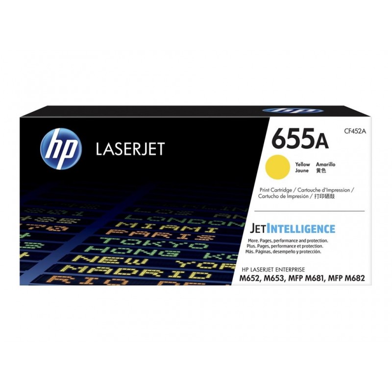 HP 655A Original LaserJet Toner Cartridge Yellow